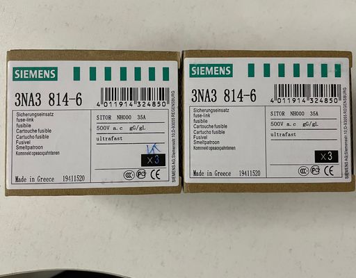 Elemento fusível HRC de baixa tensão Siemens 3NA3814-6 para medição, 30 bar e flange oval durante a operação