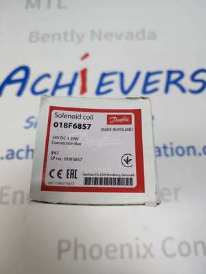 Danfoss 018F6857 Bobina de solenoide 24VDC Caixa terminal IP67