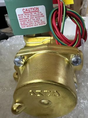 8344G074 110V Emerson ASCO Solenoide Valve 4 Way 1/2" NPT Corpo de latão de solenoide único
