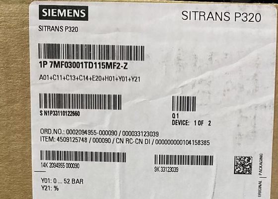 7MF0300-1TD1-5MF2-Z A00+E00+C11+H02 Transmissor SIEMENS para medição de pressão