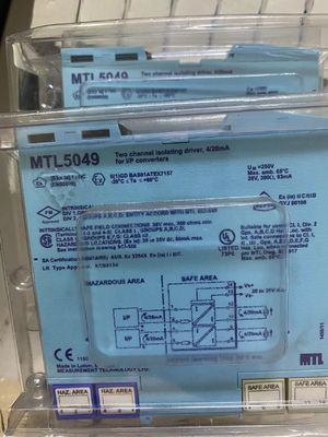 MTL5049 Eaton 2 Channel Zener Barrier Driver isolado Corrente de entrada de saída ATEX 4 a 20mA