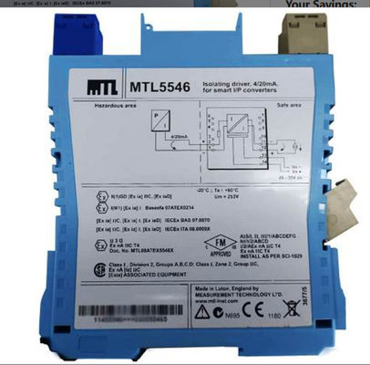 MTL5546 MTL Condutor de isolamento para posicionadores de válvulas HART® de 4 20mA com detecção de falhas de linha