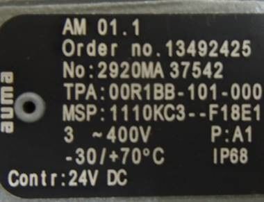 Controles do atuador AUMA AM 01.1 AM 02.1 Partes do atuador AUMA para controlar os atuadores de várias voltas