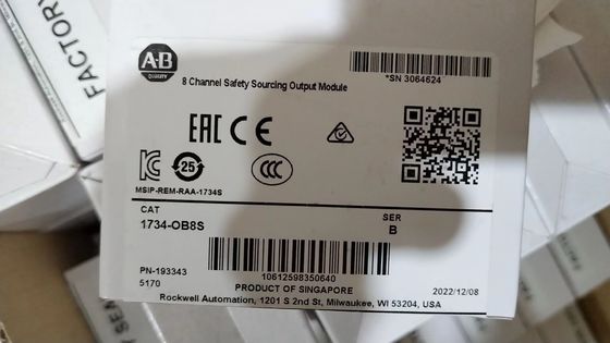 24VDC Allen Bradley 1734-OB8S POINT I/O Safety I/O Module Oito canais de saída de fonte de corrente