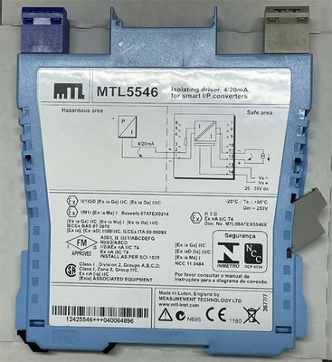 MTL5546 MTL Condutor de isolamento para posicionadores de válvulas HART® de 4 20mA com detecção de falhas de linha