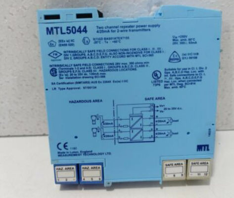 MTL5044 MTL Instrumentos Repetidor Fornecedor de alimentação Voltagem de alimentação 20 a 35 V dc