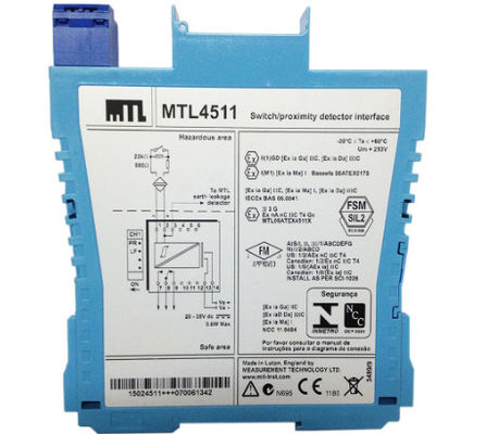 MTL4511 MTL Instruments Switch/Proximity Detector Interface de 1 canal, com detecção de falhas de linha