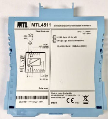 MTL4511 MTL Instruments Switch/Proximity Detector Interface de 1 canal, com detecção de falhas de linha