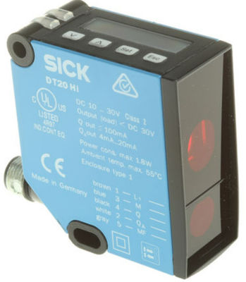 SICK Sensores de distância a laser DT20 Hi DT20-P244B 24,3 mm x 72,4 mm x 54,1 mm