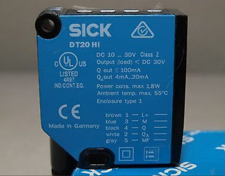 SICK Sensores de distância a laser DT20 Hi DT20-P244B 24,3 mm x 72,4 mm x 54,1 mm