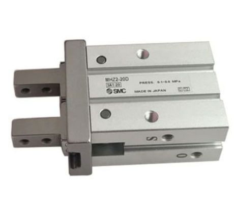 Corporação SMC MHZ2-20D Gripper, Ar, Dupla Ação, Tamanho do Furo:20mm, Paralelo 2-Dedo, 0,1-0,7 MPa