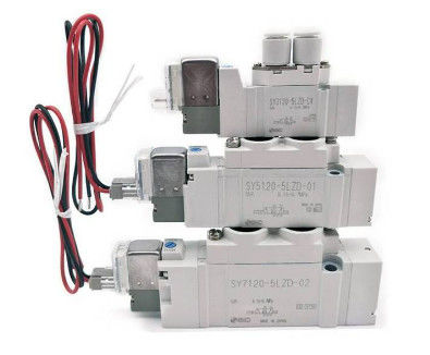 SMC SY5120-5G-01 Válvula, Sol, SY5000 SOL/VALVA, SEAL DE RUBO Tensão nominal 24 VDC