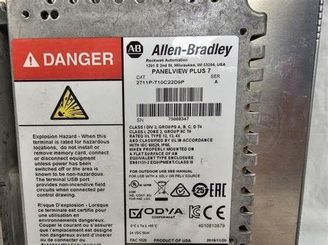 Allen-Bradley 2711P-T10C22D9P Panelview Plus 7 Terminal de operador de desempenho