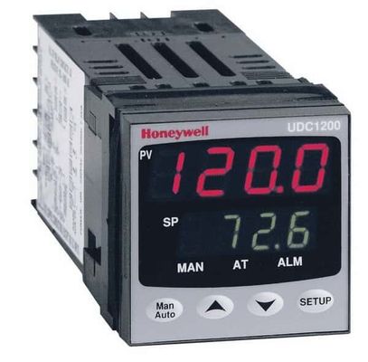 Honeywell DC120L-1-0-0-0-1-0-0-0 Controlador de limite de temperatura, entrada universal, 1/16-DIN, saída de relé