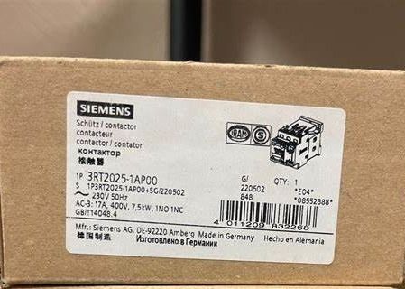 Siemens 3RT2035-1AP00 Contador com 1 NO 1 NC Contatos Auxiliares Parafuso Terminal Tamanho S2 6.6W a CA em estado de funcionamento quente