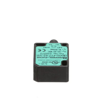 Sensor de detecção direta por ultra-som de Pepperl Fuchs UB100-F77-E2-V31 com atraso de resposta ≤ 50 ms Massa de 10 g