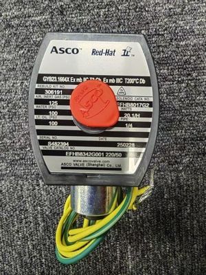Valvas solenoides de baixa potência Asco EVMF8316G382V RedHat para aplicações industriais
