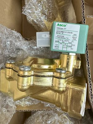 ASCO SCE238D008EMO.24/DC - Corpo de latão, EPDM, G1/2, 2/2 NC, Série 238 Válvulas solenoides piloto operadas em piloto