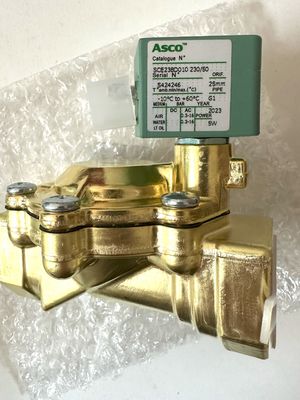 ASCO SCE238D008EMO.24/DC - Corpo de latão, EPDM, G1/2, 2/2 NC, Série 238 Válvulas solenoides piloto operadas em piloto