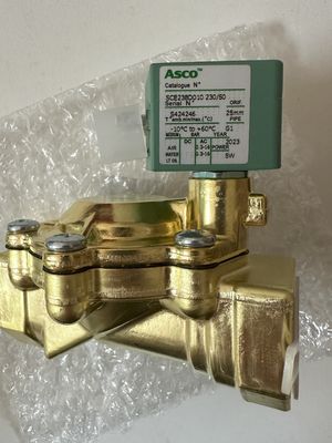 ASCO SCE238D008EMO.24/DC - Corpo de latão, EPDM, G1/2, 2/2 NC, Série 238 Válvulas solenoides piloto operadas em piloto