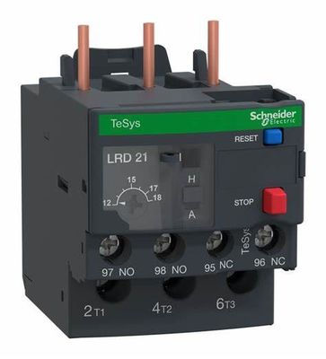 Relé de sobrecarga térmica durável Schneider Electric LRD21 com espaçamento entre o buraco de montagem de 7,874" 200,00 mm e interface NAMUR