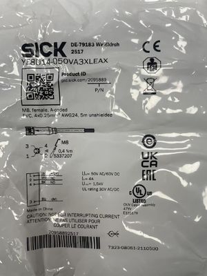 Cabo sensor/atuador SICK YF8U14-050VA3XLEAX
