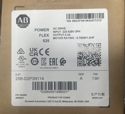 Acionamento de frequência ajustável Allen-Bradley 25B-D017N114