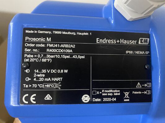 E+H FMU41-ARB2A2 Transmissor de Nível Ultrasônico Prosônico M