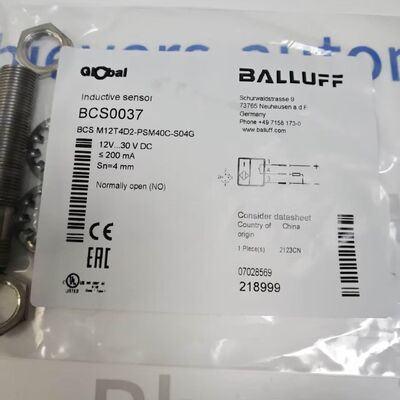 Sensor de proximidade capacitivo BALLUFF BCS M12T4D2-PSM40C-S04G