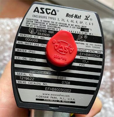 EFHB8003G002 NUMÁTICA Emerson ASCO válvula solenoide de alto fluxo de ação direta 4 vias