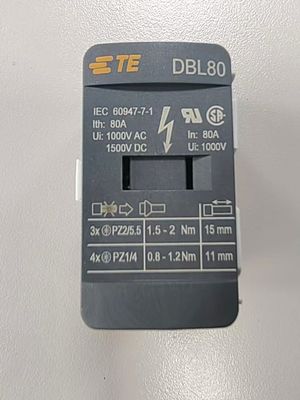 Conectividade TE / Entrelec DBL80 Blocos de distribuição de energia Erro de linearidade 0,1% Frequência de comutação ≤ 10 Hz Padrão da indústria