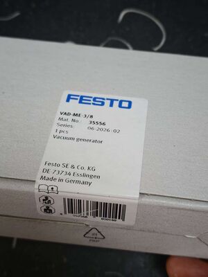 Festo VAD-ME-38 Gerador de vácuo, Ejetor pneumático